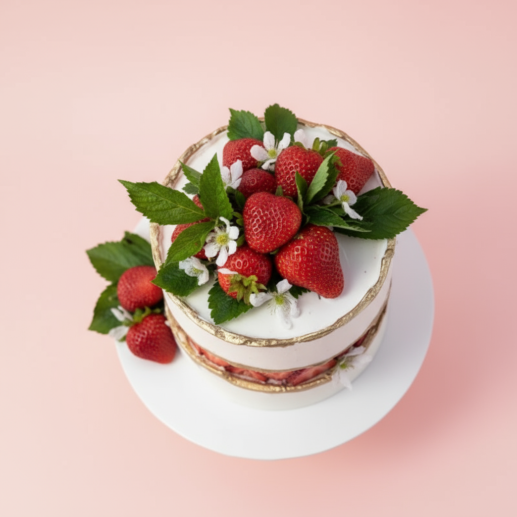 Strawberry Birthday Cake