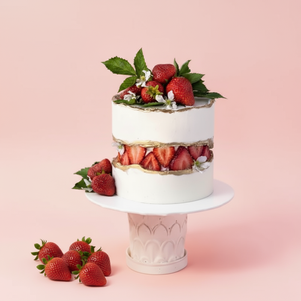 Strawberry Birthday Cake